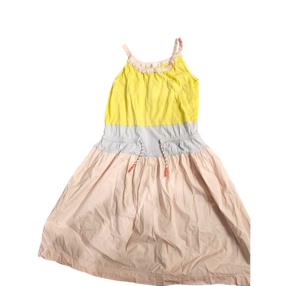 J. Crew Size 10 Colorblock Dress Lined Sundress Girly School Pink Yellow Cotton - Picture 1 of 4